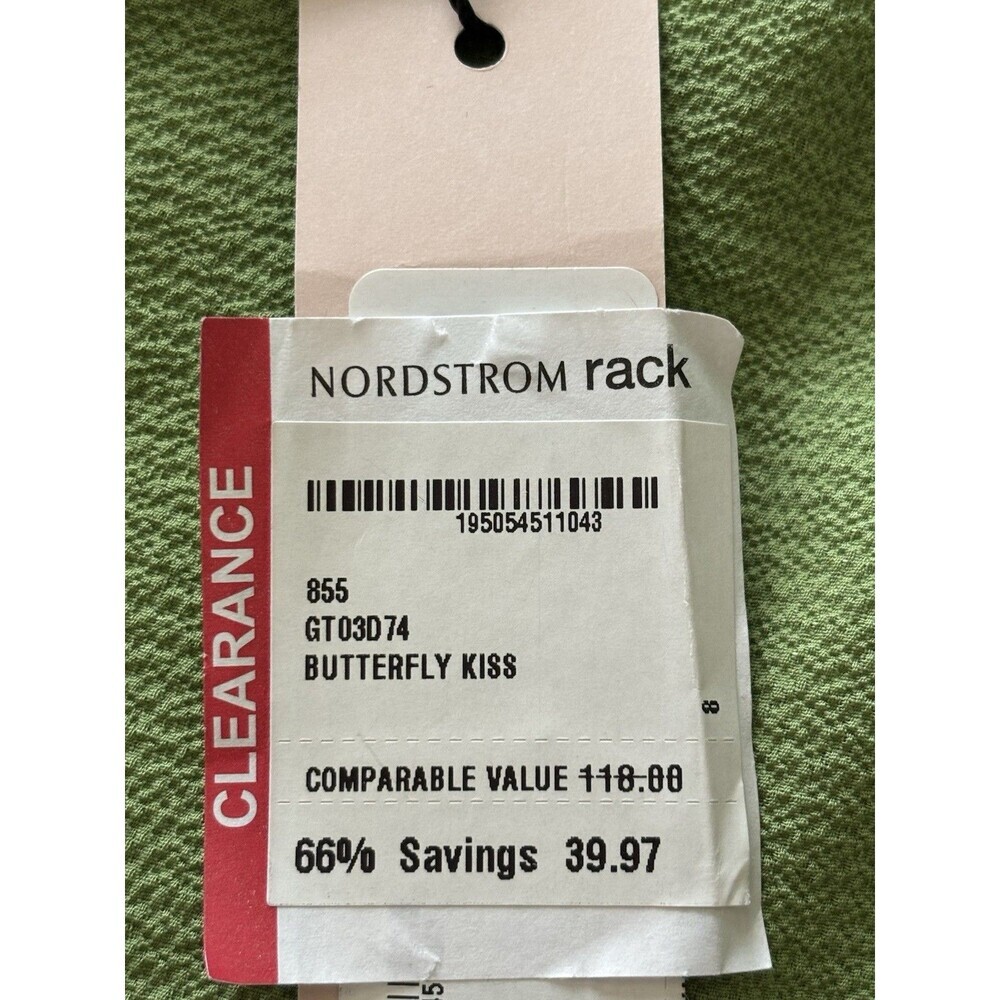 BCBGeneration NWT, Womens One Shoulder Mini Dress Ruffled Bottom, Size 8 Sage - Picture 4 of 9